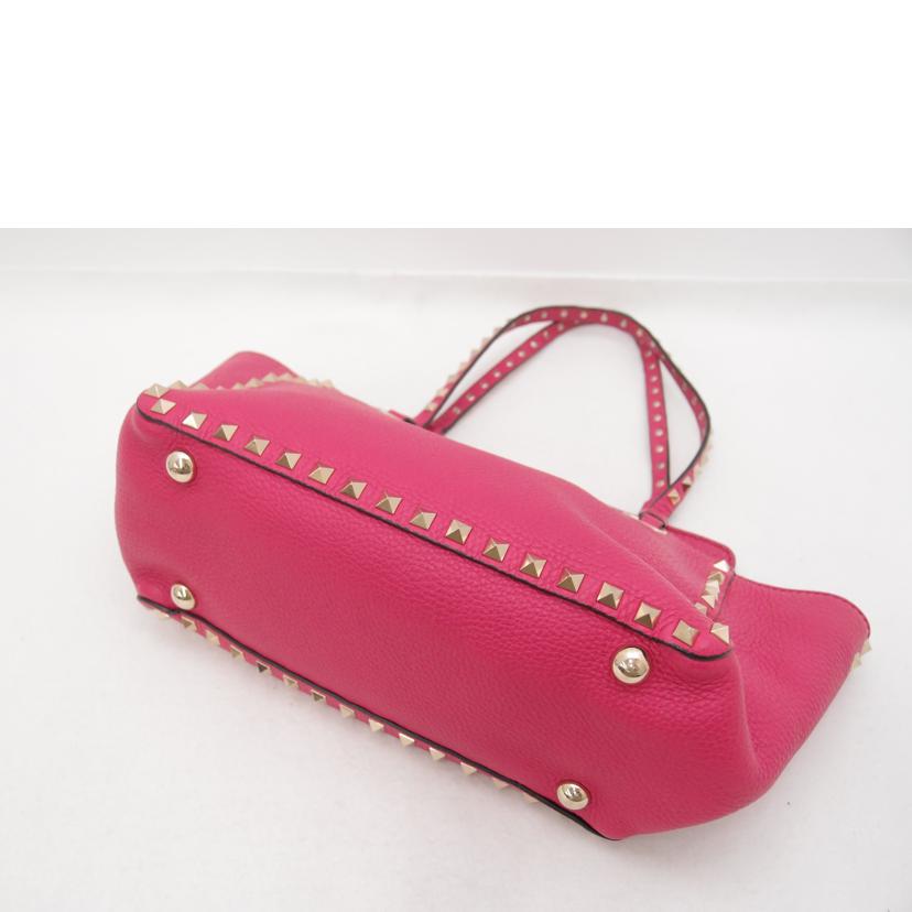 VALENTINO ヴァレンティノガラヴァーニ/ロックスタッズ2wayトート/ピンク/KW2B0037VSF//Aランク/69