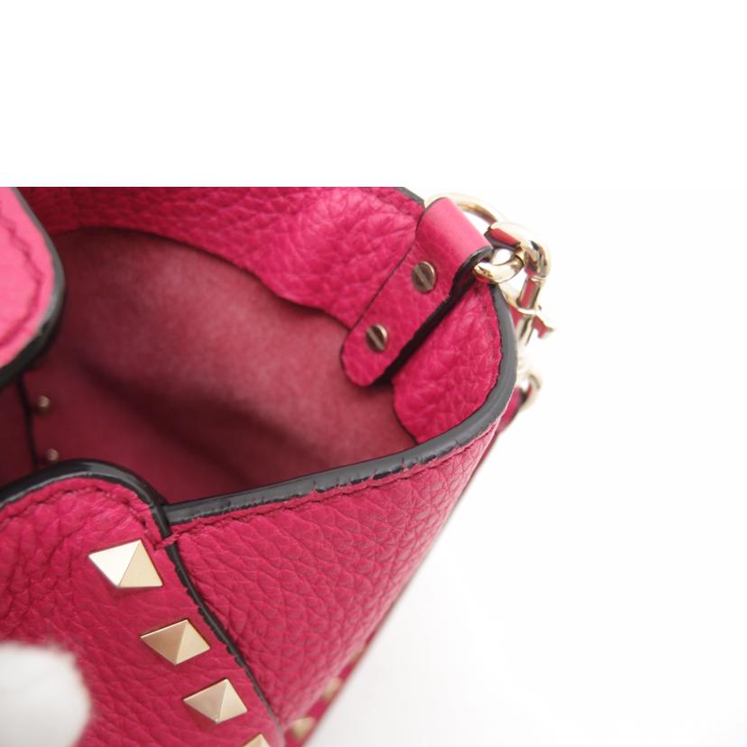 VALENTINO ヴァレンティノガラヴァーニ/ロックスタッズ2wayトート/ピンク/KW2B0037VSF//Aランク/69