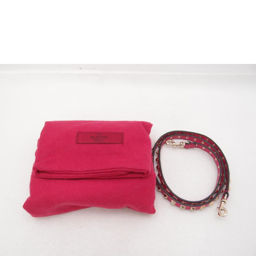 VALENTINO ヴァレンティノガラヴァーニ/ロックスタッズ2wayトート/ピンク/KW2B0037VSF//Aランク/69