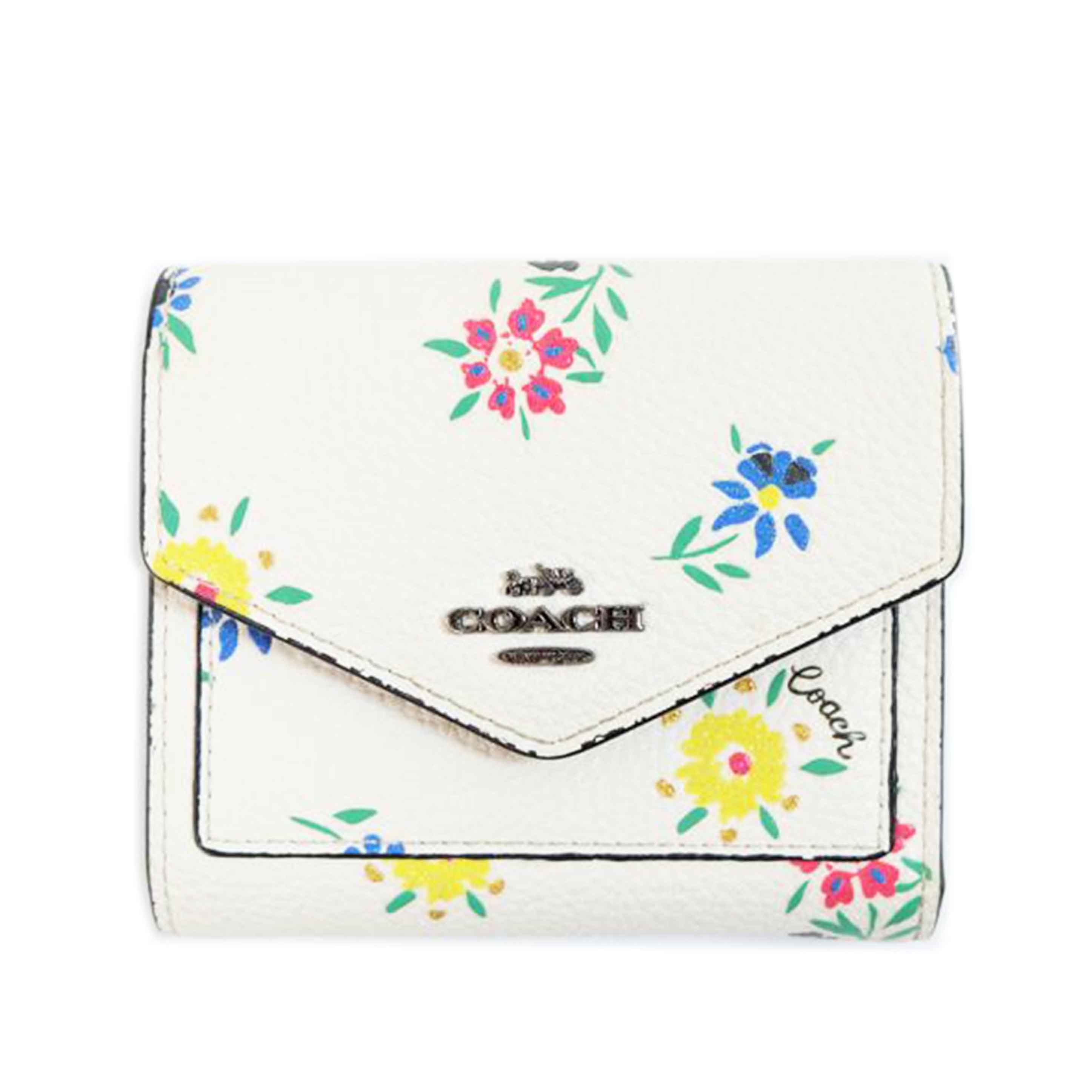 COACH コーチ/ペブルドレザーワイルドフラワースモールウォレット/1131//C1692/ABランク/71