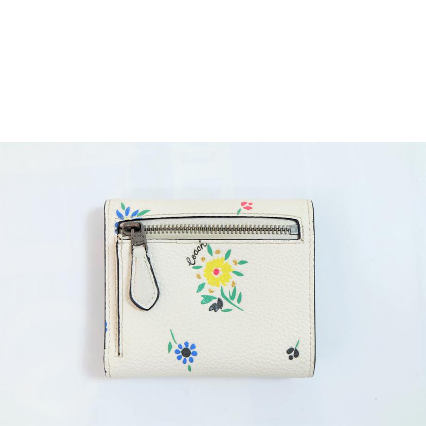 COACH コーチ/ペブルドレザーワイルドフラワースモールウォレット/1131//C1692/ABランク/71