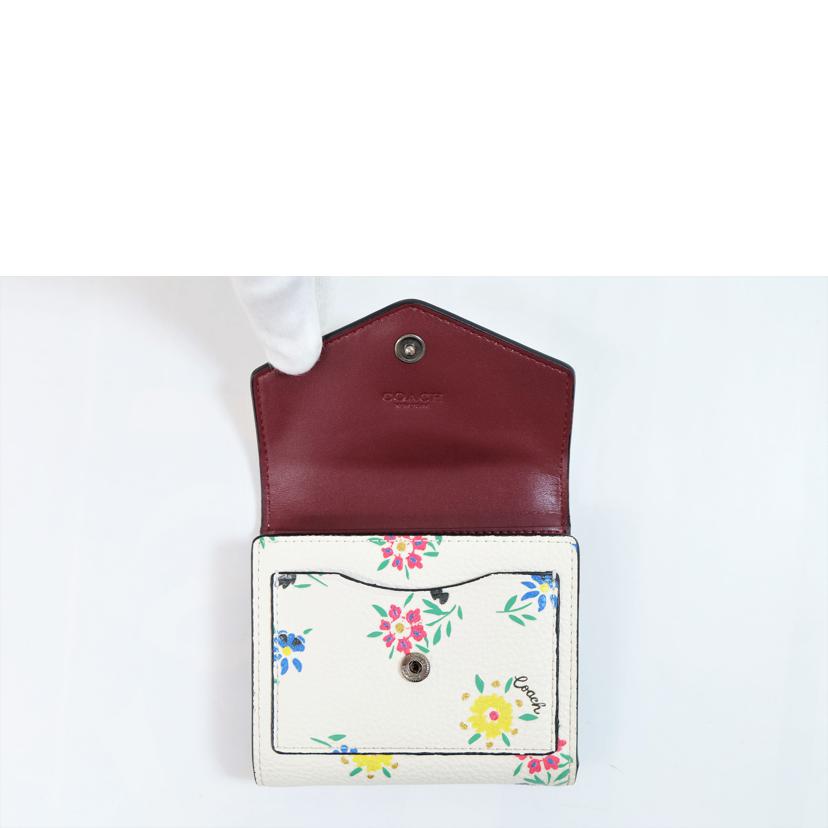 COACH コーチ/ペブルドレザーワイルドフラワースモールウォレット/1131//C1692/ABランク/71