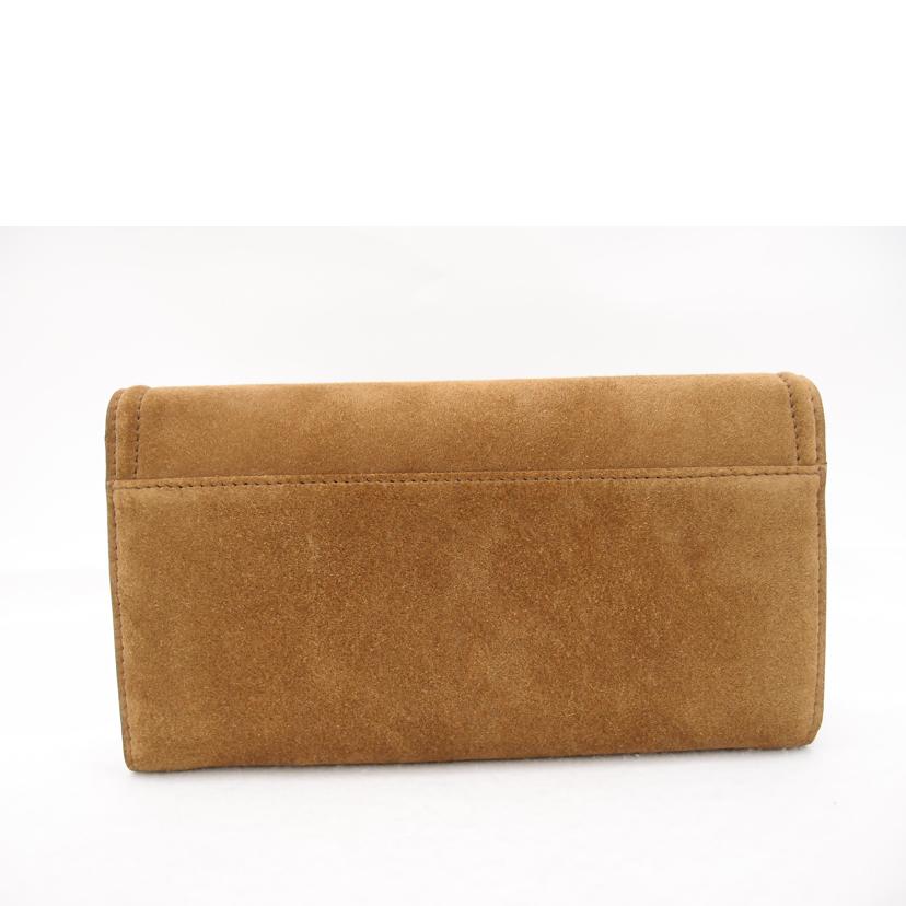 GUCCI グッチ 茶 スウェード メンズ レディース ゴールド金具/ホースビット二つ折り長財布/ブラウン/382274//206*/SAランク/69