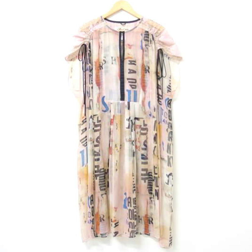 Share Spirit シエアスピリット/Share Spirit シルクノースリーブ ワンピース シースルー ピンク系 サイズ36/FS2114//SAランク/83