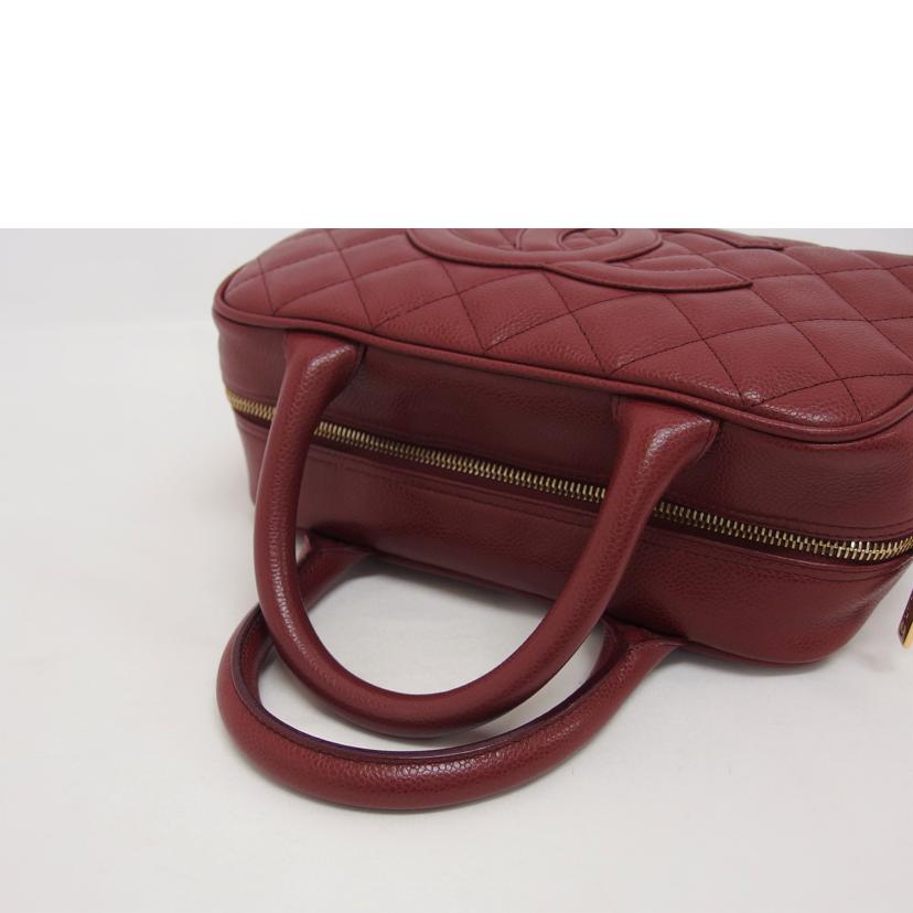 CHANEL シャネル/マトラッセ/キャビアスキン/ミニボストンバッグ/ボルドー/A20996//9091675/ABランク/04