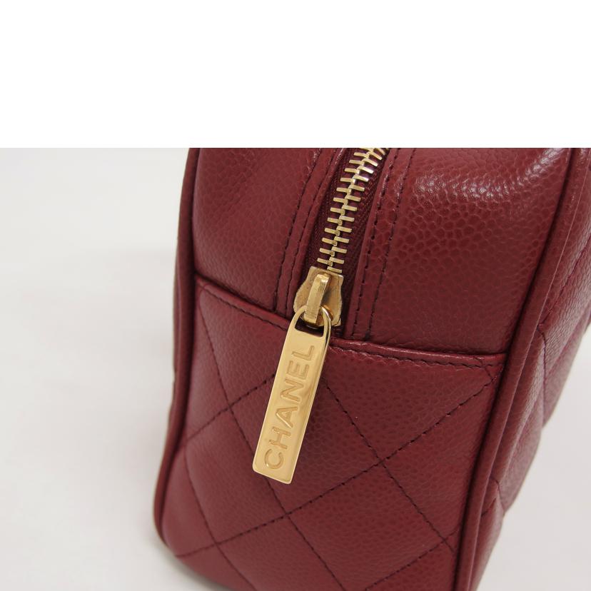 CHANEL シャネル/マトラッセ/キャビアスキン/ミニボストンバッグ/ボルドー/A20996//9091675/ABランク/04
