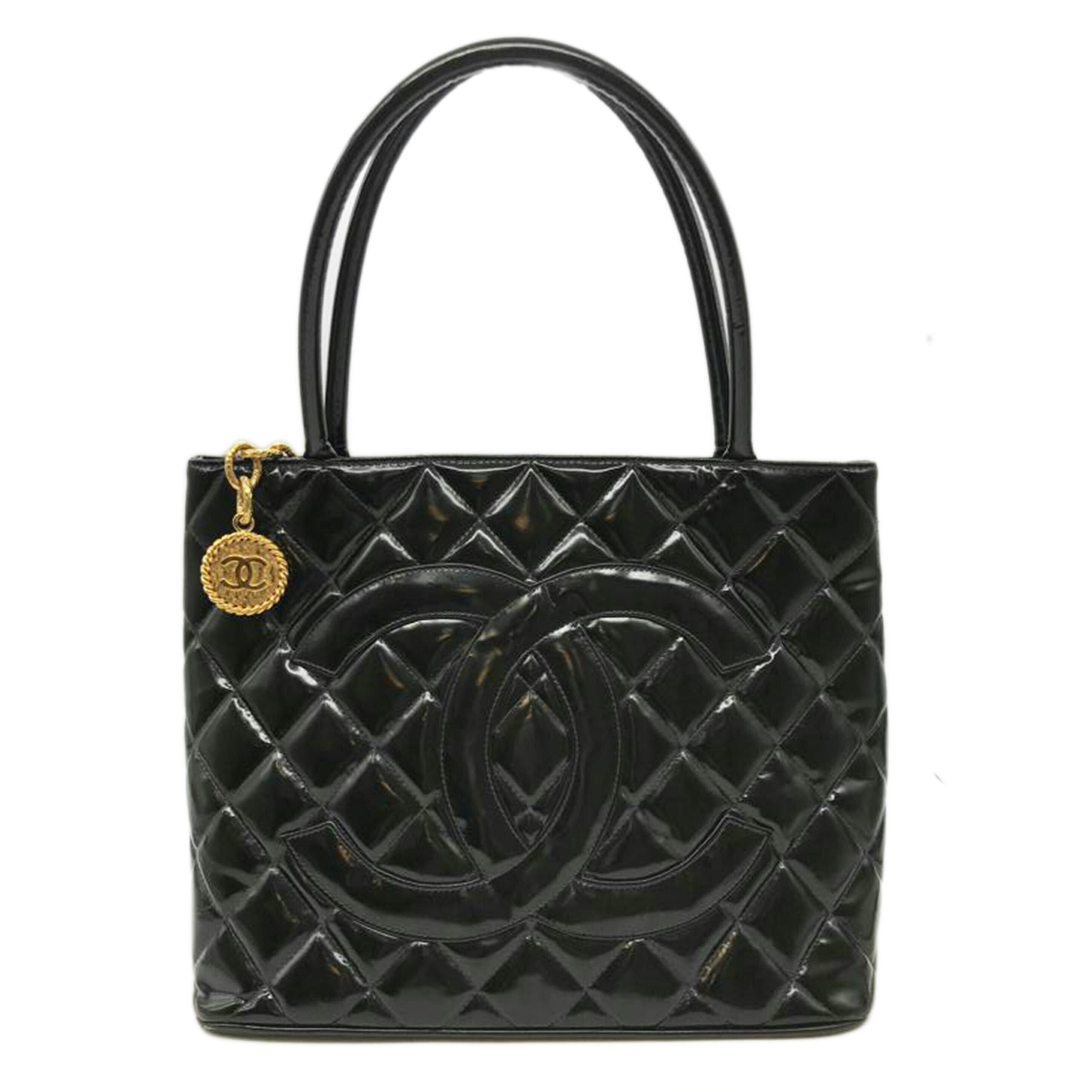 CHANEL シャネル/パテントレザー復刻トート黒//4806908/ABランク/13