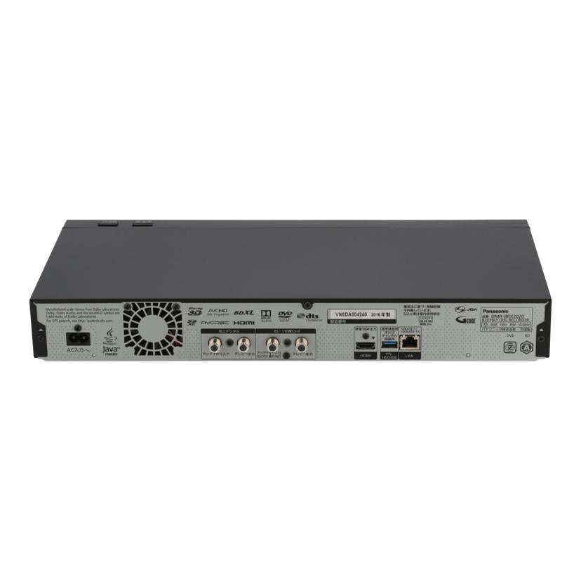 Panasonic Panasonic/BDレコーダー/DMR-BRX2020//VN6DA004240/Bランク/70