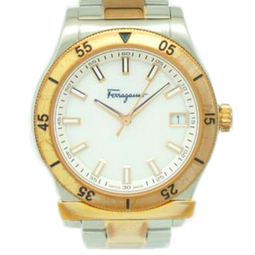 Salvatore Ferragamo フェラガモ/Ferragamホワイトシェル文字盤/FH0040017//Bランク/09