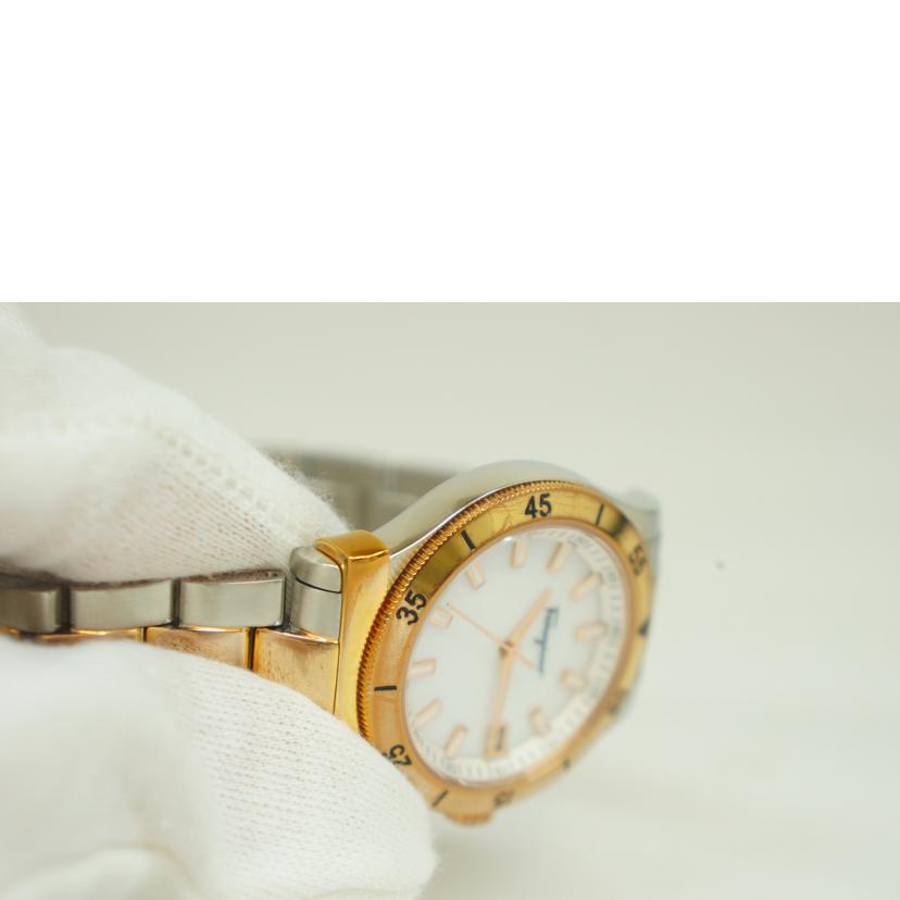 Salvatore Ferragamo フェラガモ/Ferragamホワイトシェル文字盤/FH0040017//Bランク/09