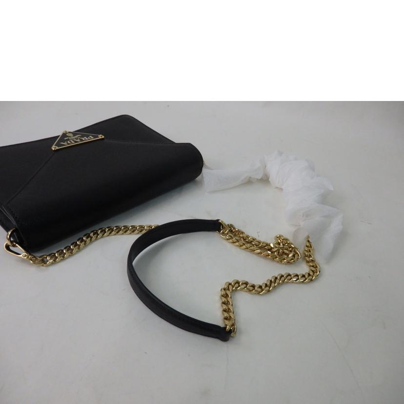 PRADA プラダ/サフィアーノレザーショルダーバッグ/トライアングルロゴ/1BD318//Aランク/84