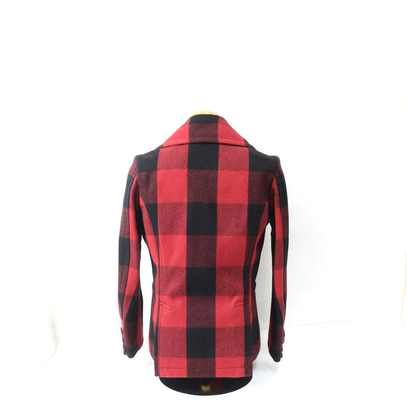TMT ティー・エム・ティー/バッファロー チェック ペア コート Pコート BAFFALO CHECK PEA COAT red/TJK-F1708//Aランク/65