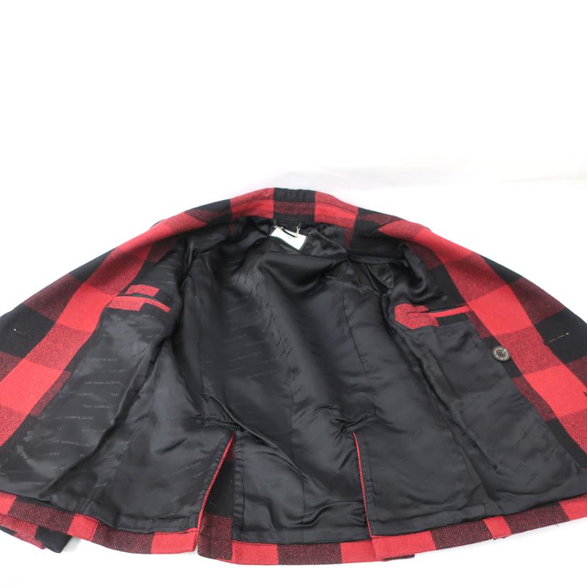 TMT ティー・エム・ティー/バッファロー チェック ペア コート Pコート BAFFALO CHECK PEA COAT red/TJK-F1708//Aランク/65