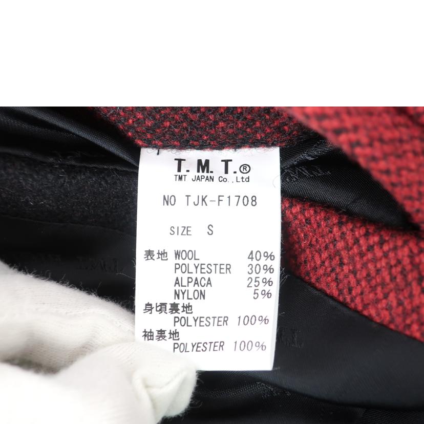 TMT ティー・エム・ティー/バッファロー チェック ペア コート Pコート BAFFALO CHECK PEA COAT red/TJK-F1708//Aランク/65