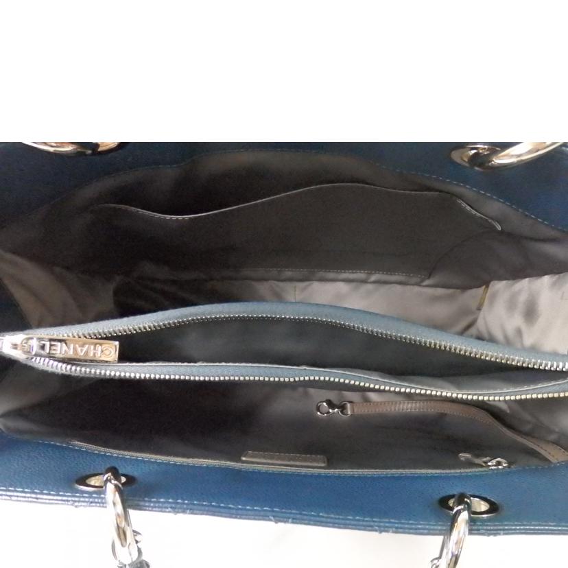 CHANEL シャネル/GSTトート/ココマーク/キャビアスキン/青系/シルバー金具/A50995//173*****/Aランク/84