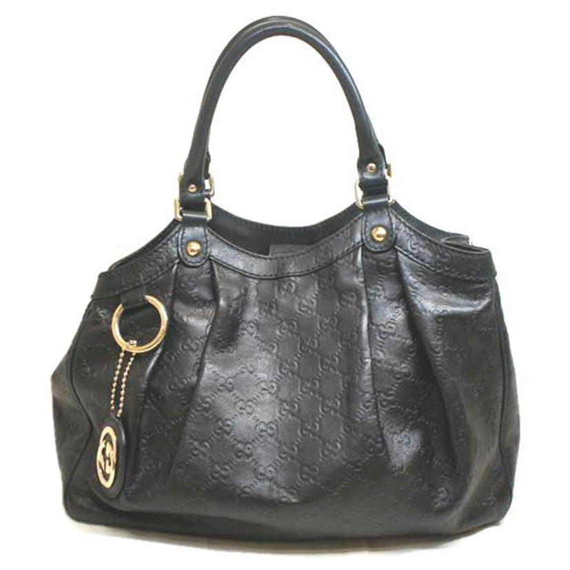 GUCCI グッチ/グッチシマレザーハンドブラック/211944//486628/ABランク/92