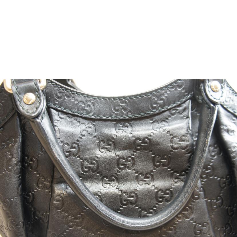 GUCCI グッチ/グッチシマレザーハンドブラック/211944//486628/ABランク/92