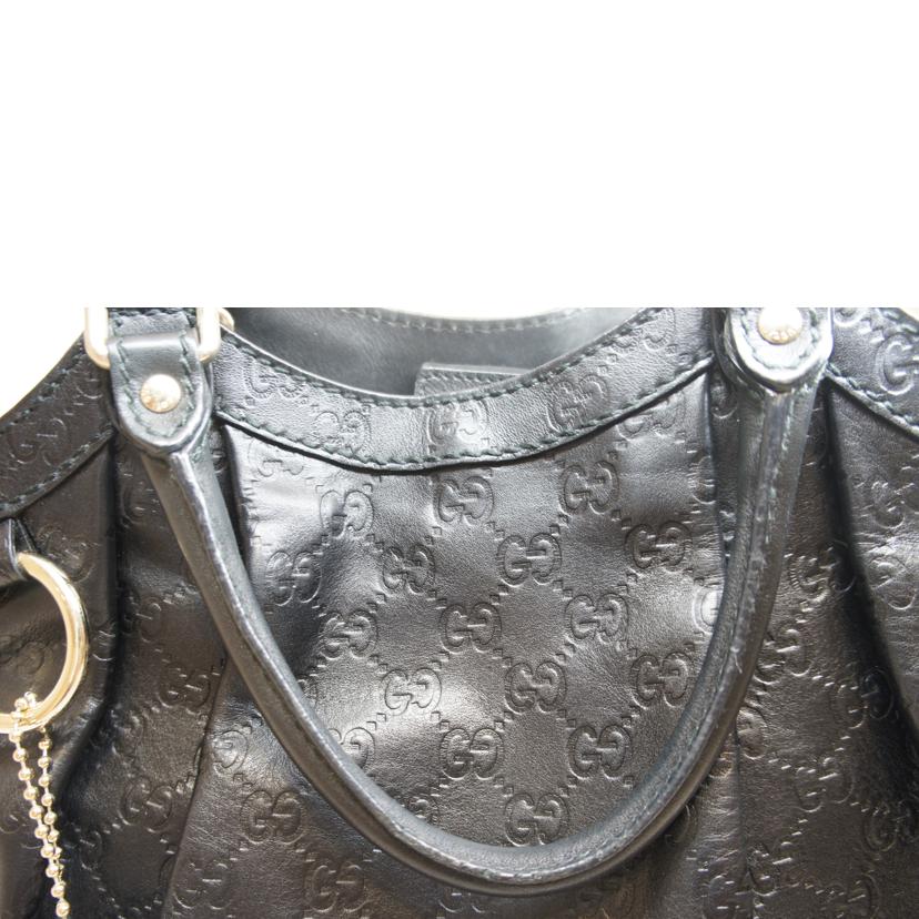 GUCCI グッチ/グッチシマレザーハンドブラック/211944//486628/ABランク/92