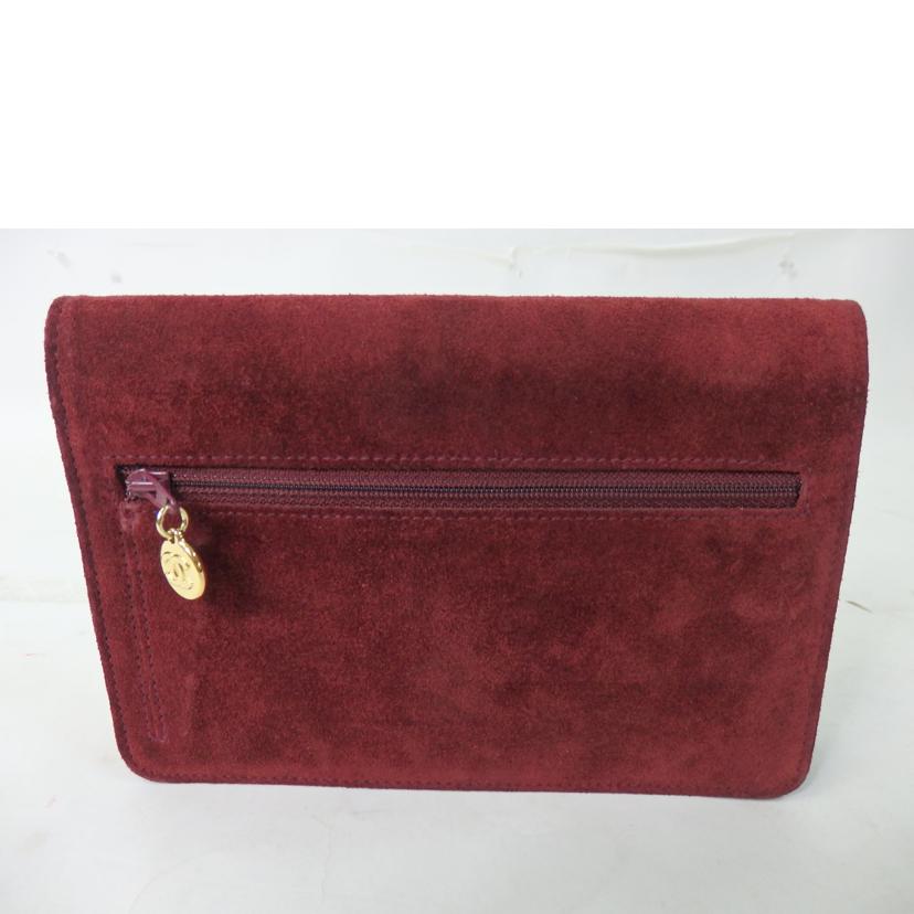 CHANEL シャネル/ココマークスミニチェーンウォレットショルダーバッグ/スウェード/赤系/A05281//370****/BCランク/84