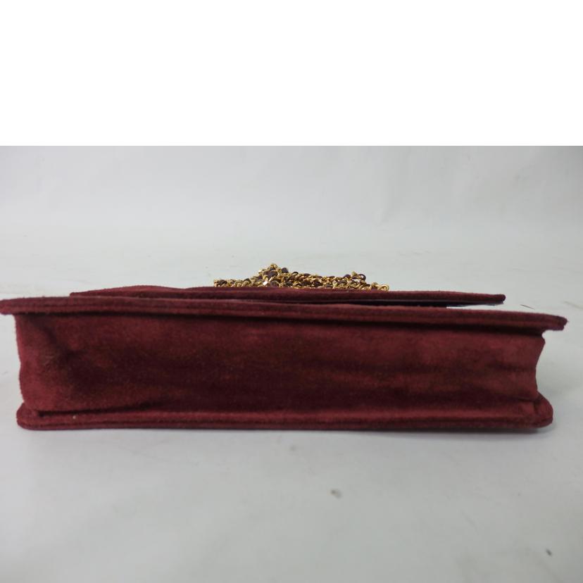 CHANEL シャネル/ココマークスミニチェーンウォレットショルダーバッグ/スウェード/赤系/A05281//370****/BCランク/84
