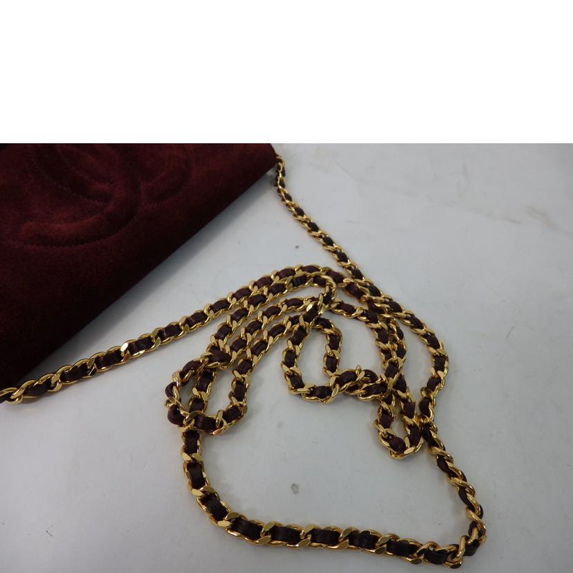 CHANEL シャネル/ココマークスミニチェーンウォレットショルダーバッグ/スウェード/赤系/A05281//370****/BCランク/84