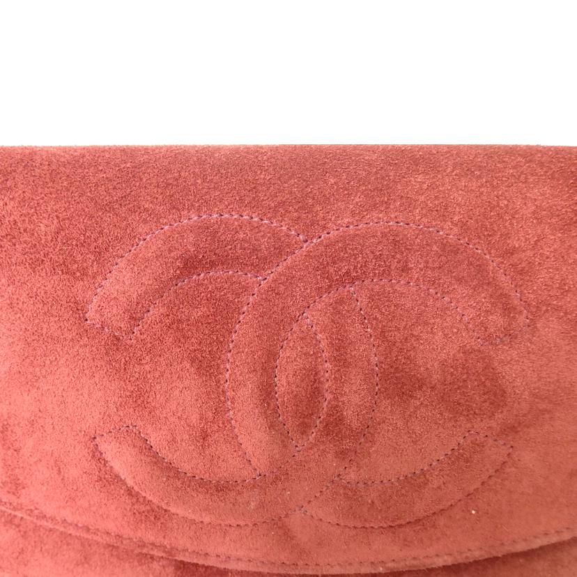 CHANEL シャネル/ココマークスミニチェーンウォレットショルダーバッグ/スウェード/赤系/A05281//370****/BCランク/84