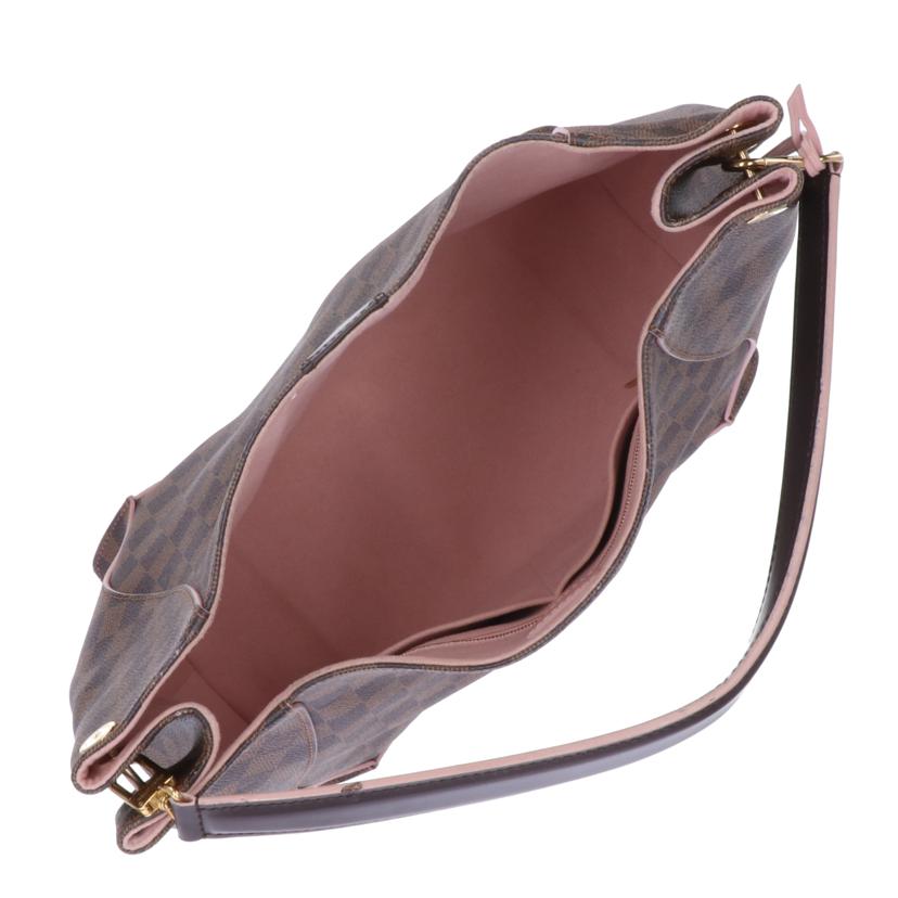 LOUIS VUITTON ルイヴィトン ルイ・ヴィトン ビトン ダミエ・エベヌ 市松模様 ブラウン 茶 ワンショルダー ショルダーバッグ ハンドバッグ トートバッグ ブラウン メンズ レディース 定番 人気 LV 斜め掛け 肩がけ/カイサ・ホーボー/ダミエ/エベヌ・ローズバレリーヌ/N41556//SR0***/Bランク/05