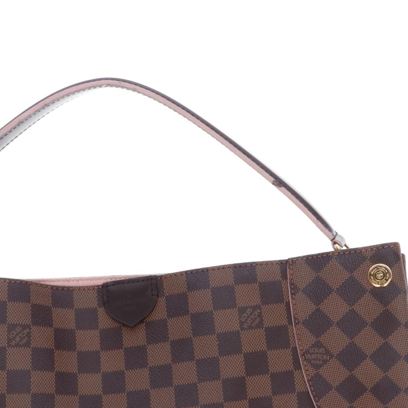 LOUIS VUITTON ルイヴィトン ルイ・ヴィトン ビトン ダミエ・エベヌ 市松模様 ブラウン 茶 ワンショルダー ショルダーバッグ ハンドバッグ トートバッグ ブラウン メンズ レディース 定番 人気 LV 斜め掛け 肩がけ/カイサ・ホーボー/ダミエ/エベヌ・ローズバレリーヌ/N41556//SR0***/Bランク/05