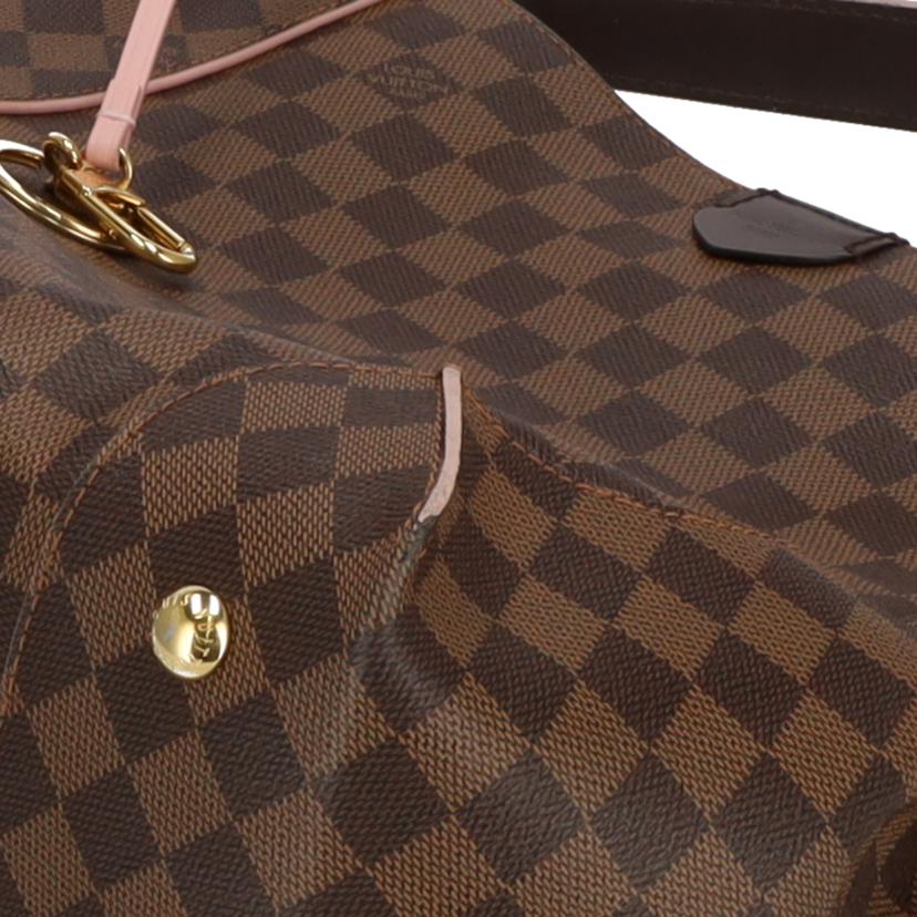 LOUIS VUITTON ルイヴィトン ルイ・ヴィトン ビトン ダミエ・エベヌ 市松模様 ブラウン 茶 ワンショルダー ショルダーバッグ ハンドバッグ トートバッグ ブラウン メンズ レディース 定番 人気 LV 斜め掛け 肩がけ/カイサ・ホーボー/ダミエ/エベヌ・ローズバレリーヌ/N41556//SR0***/Bランク/05