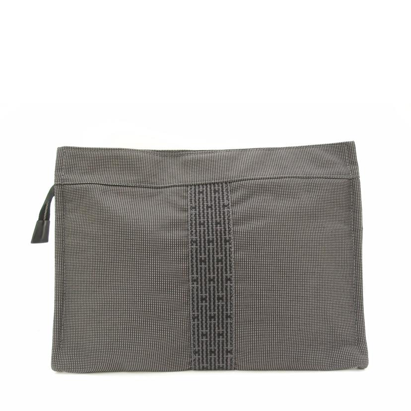 HERMES エルメス セカンドバッグ クラッチバック 小物入れ /エールライン ポーチMM/グレー//SAランク/69