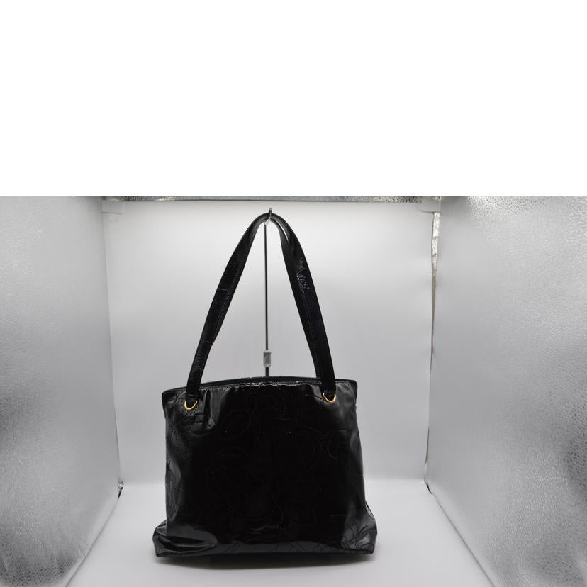 CHANEL シャネル/ココマークカメリアパンチングレザートート/ノワール//8237797/Bランク/89