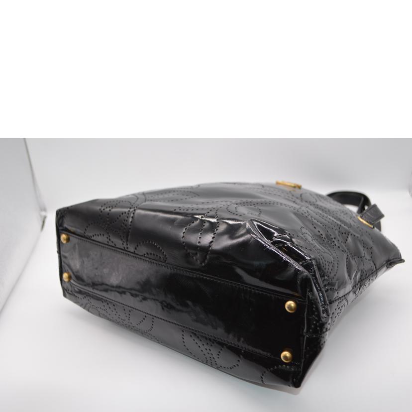CHANEL シャネル/ココマークカメリアパンチングレザートート/ノワール//8237797/Bランク/89