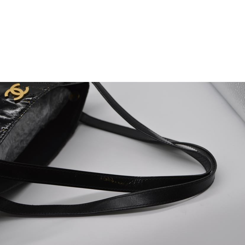 CHANEL シャネル/ココマークカメリアパンチングレザートート/ノワール//8237797/Bランク/89