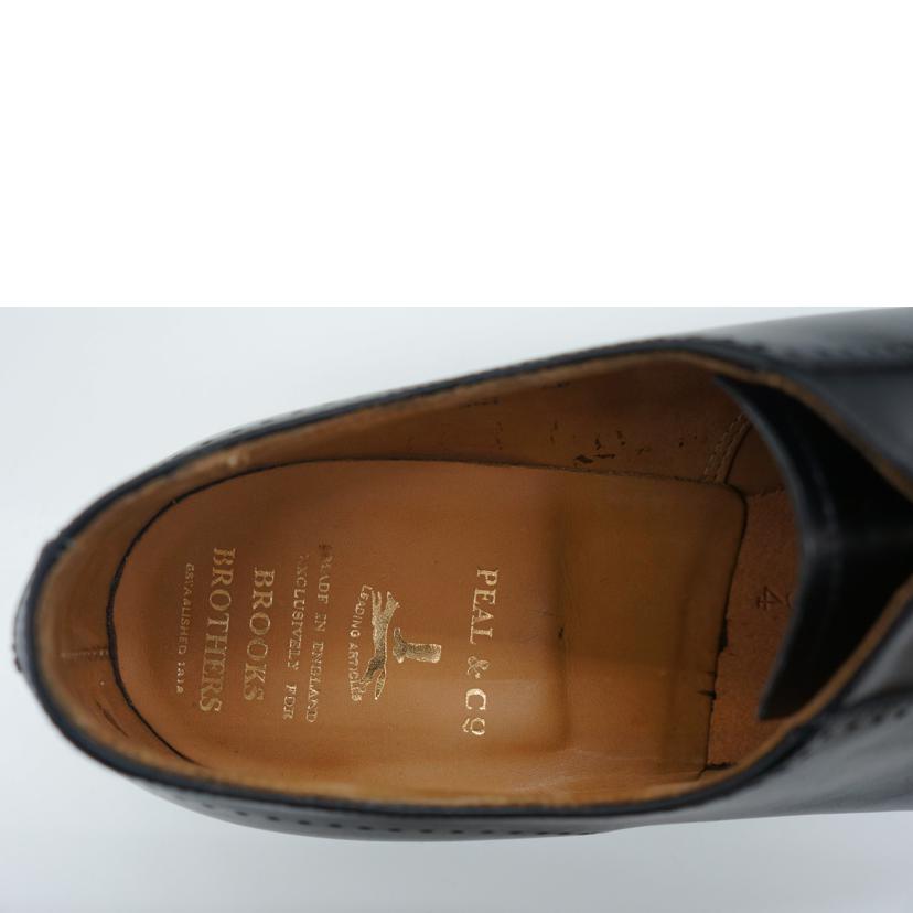 BROOKS BROTHERS PEAL&CO ブルックスブラザーズ ピール&カンパニー/パンチドキャップカーフシューズ BLK/31814//ABランク/09