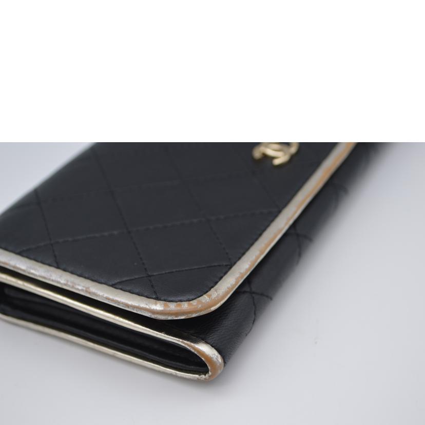 CHANEL シャネル/マトラッセラムスキンジップレザー長財布//22239494/Bランク/89