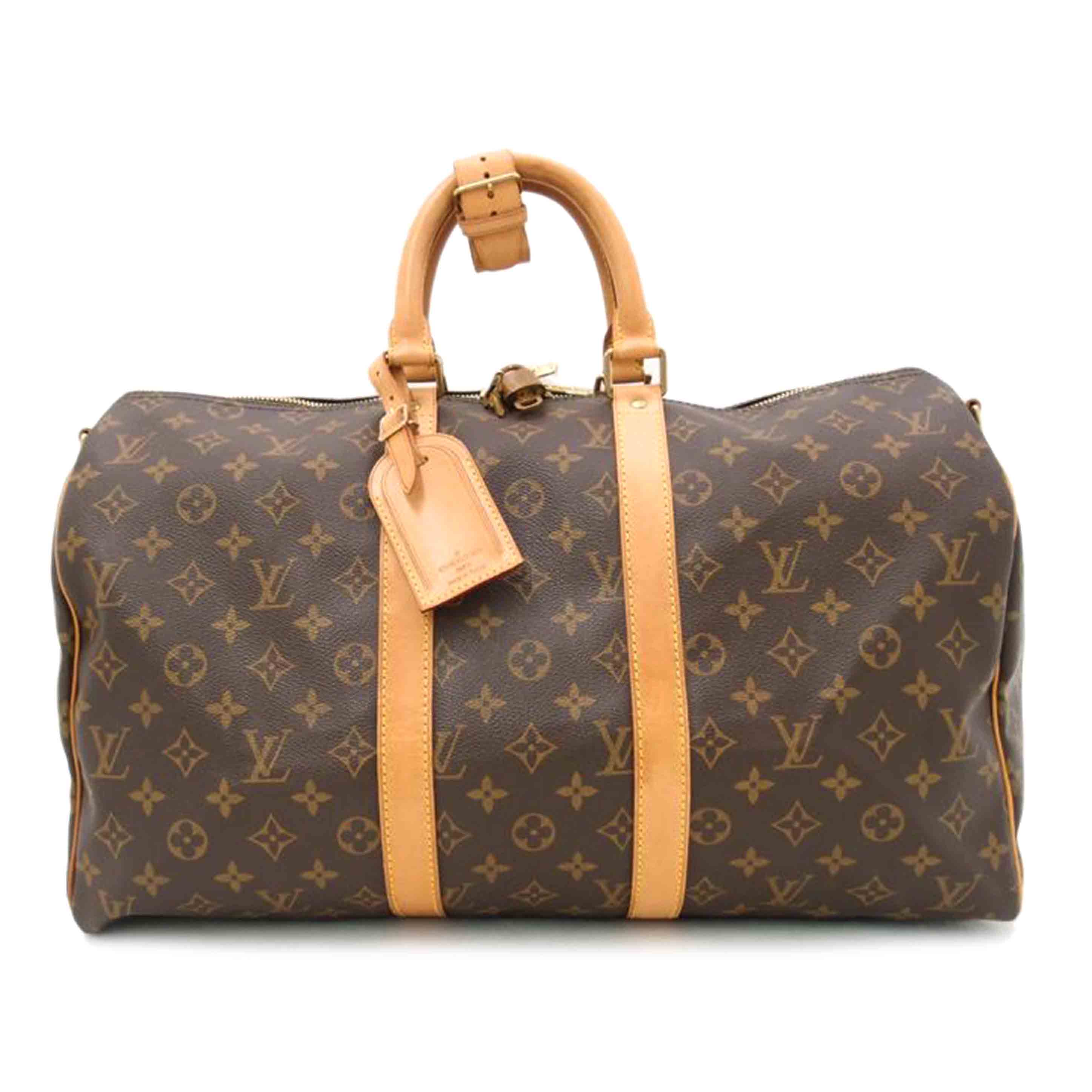 LOUIS VUITTON ルイヴィトン ルイ・ヴィトン ビトン ショルダーバッグ ハンドバッグ トートバッグ ボストンバッグ トラベルバッグ 2wayバッグ ブラウン メンズ レディース 定番 人気 LV 斜め掛け 肩がけ/キーポル・バンドリエール 45/モノグラム/M41418//FL0***/Aランク/69