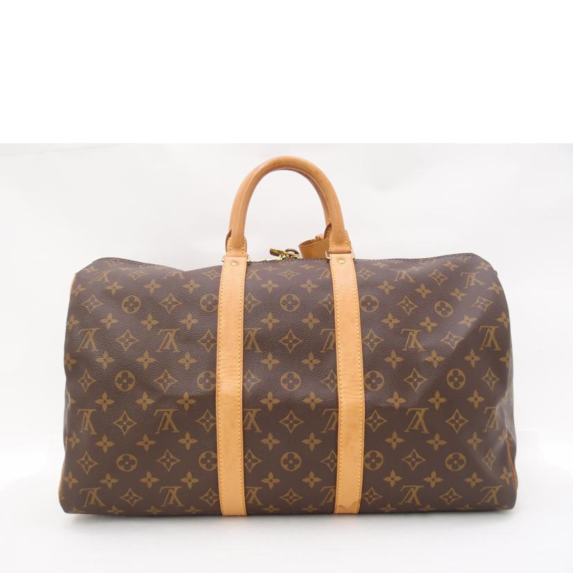LOUIS VUITTON ルイヴィトン ルイ・ヴィトン ビトン ショルダーバッグ ハンドバッグ トートバッグ ボストンバッグ トラベルバッグ 2wayバッグ ブラウン メンズ レディース 定番 人気 LV 斜め掛け 肩がけ/キーポル・バンドリエール 45/モノグラム/M41418//FL0***/Aランク/69