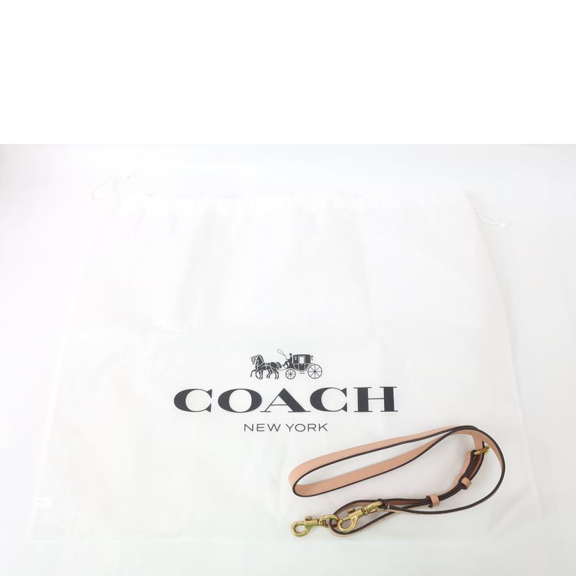 COACH コーチ/チャーリーキャリーオールクリスタルリベット 2wayトート ピンクベージュ/38629//G1881/Aランク/65
