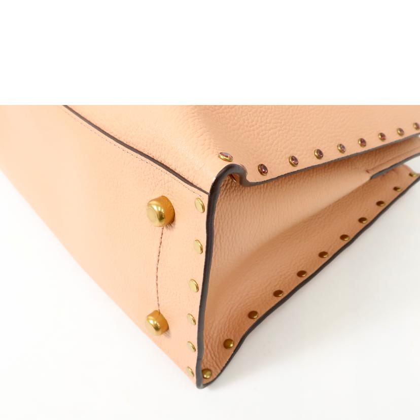 COACH コーチ/チャーリーキャリーオールクリスタルリベット 2wayトート ピンクベージュ/38629//G1881/Aランク/65