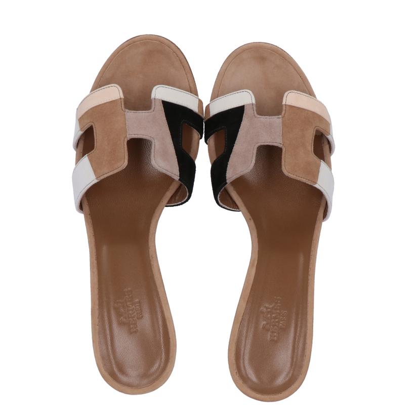 HERMES HERMES/オアジスパッチワークスエードサンダル/約24.5cm//Aランク/75