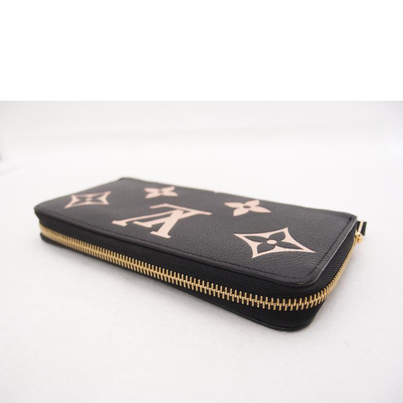 LOUIS VUITTON ルイヴィトン ビトン ラウンドファスナー長財布 黒 レザー レディース/ジッピーウォレット/アンプラント/バイカラー/M80481//RFI****/Aランク/69
