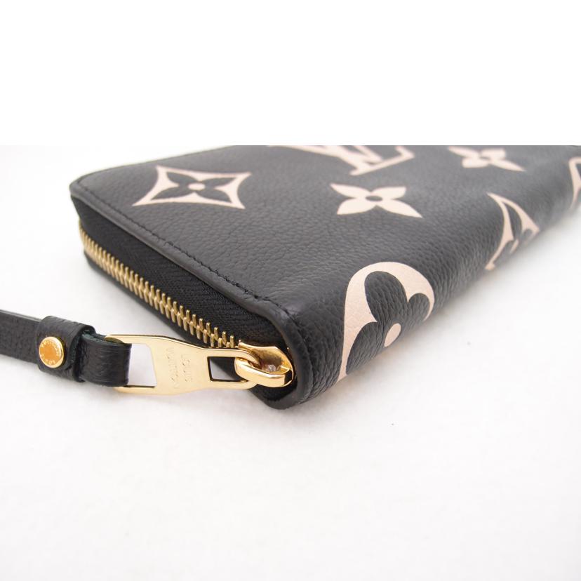 LOUIS VUITTON ルイヴィトン ビトン ラウンドファスナー長財布 黒 レザー レディース/ジッピーウォレット/アンプラント/バイカラー/M80481//RFI****/Aランク/69