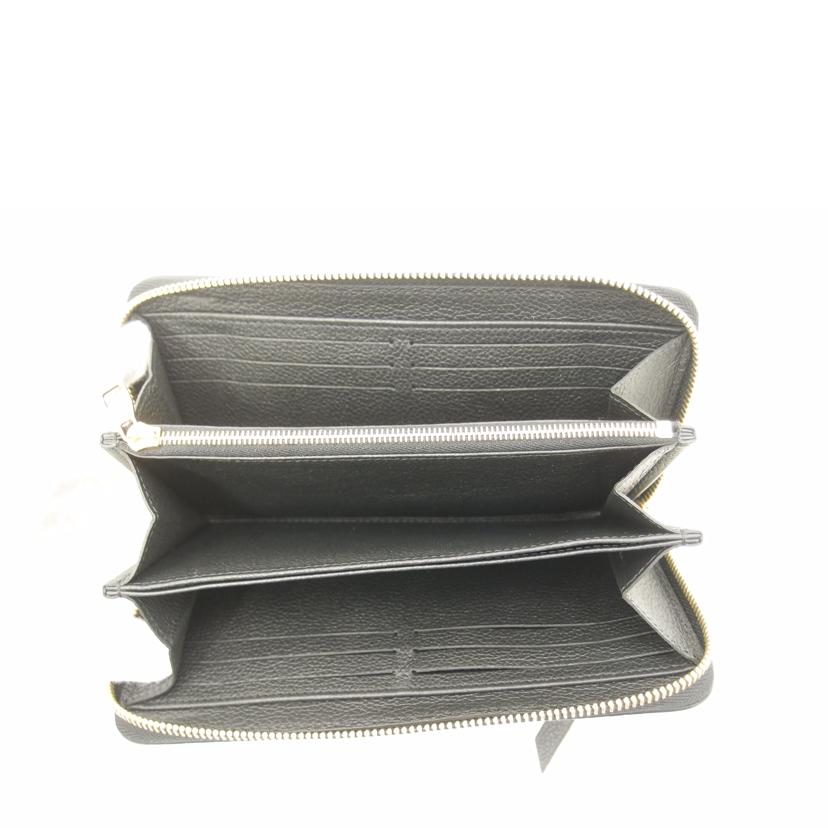 LOUIS VUITTON ルイヴィトン ビトン ラウンドファスナー長財布 黒 レザー レディース/ジッピーウォレット/アンプラント/バイカラー/M80481//RFI****/Aランク/69