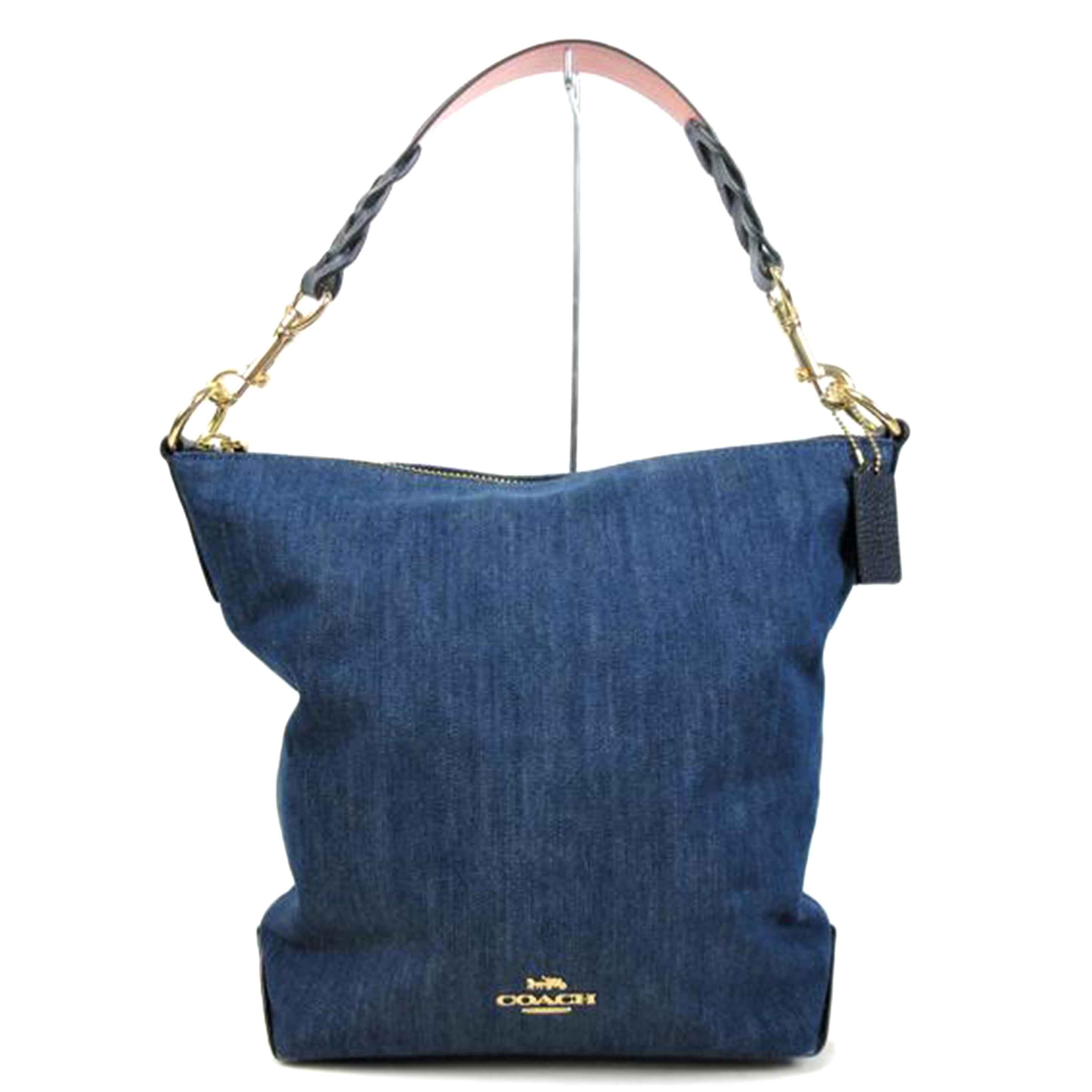 COACH コーチ/デニムレザー ショルダーバッグ/F68169//M18**/SAランク/70