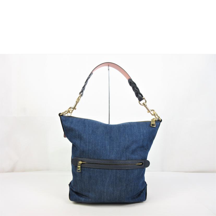 COACH コーチ/デニムレザー ショルダーバッグ/F68169//M18**/SAランク/70