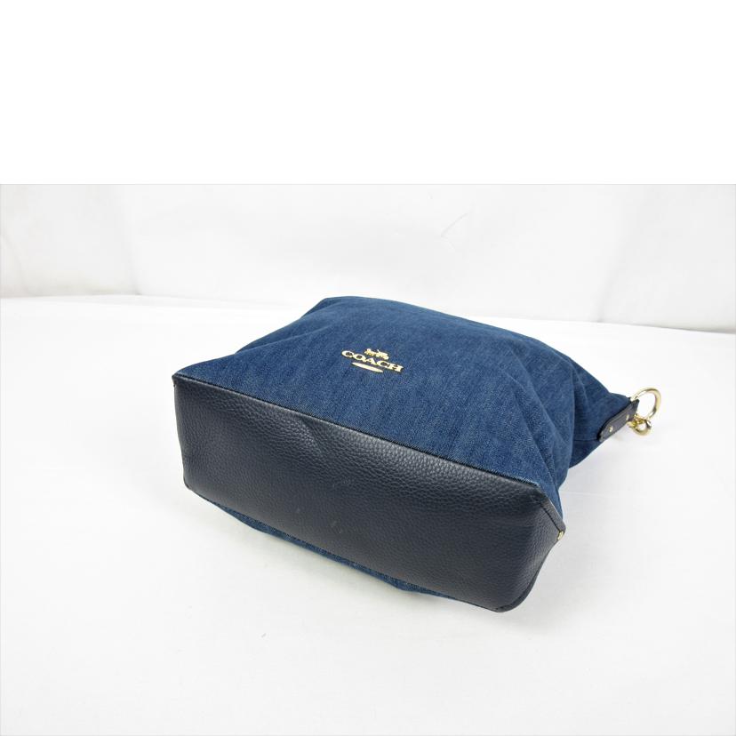 COACH コーチ/デニムレザー ショルダーバッグ/F68169//M18**/SAランク/70