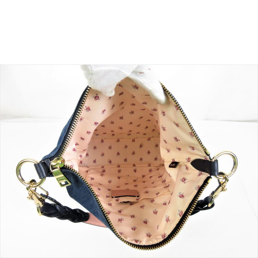 COACH コーチ/デニムレザー ショルダーバッグ/F68169//M18**/SAランク/70