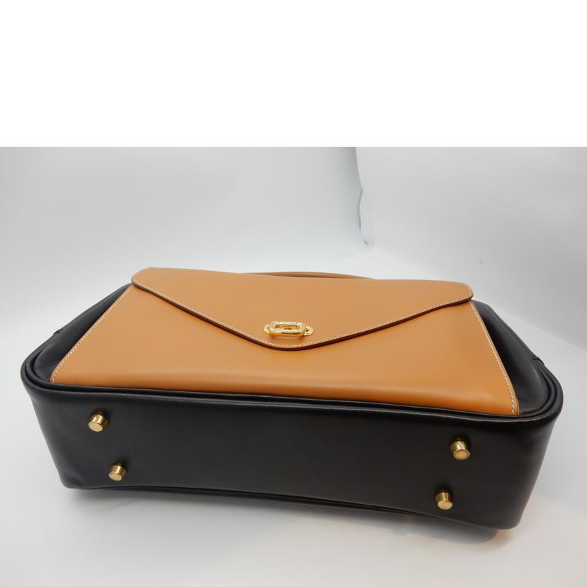 HERMES エルメス/ロレーヌ/ブラック×ブラウン/ハンドバッグ//□C/Bランク/02