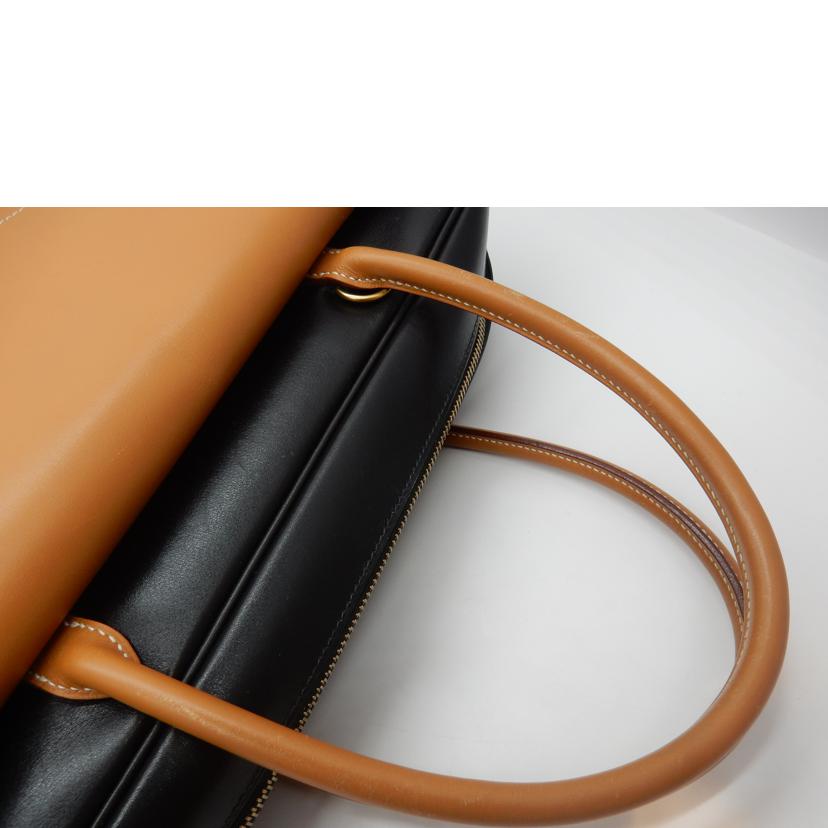 HERMES エルメス/ロレーヌ/ブラック×ブラウン/ハンドバッグ//□C/Bランク/02