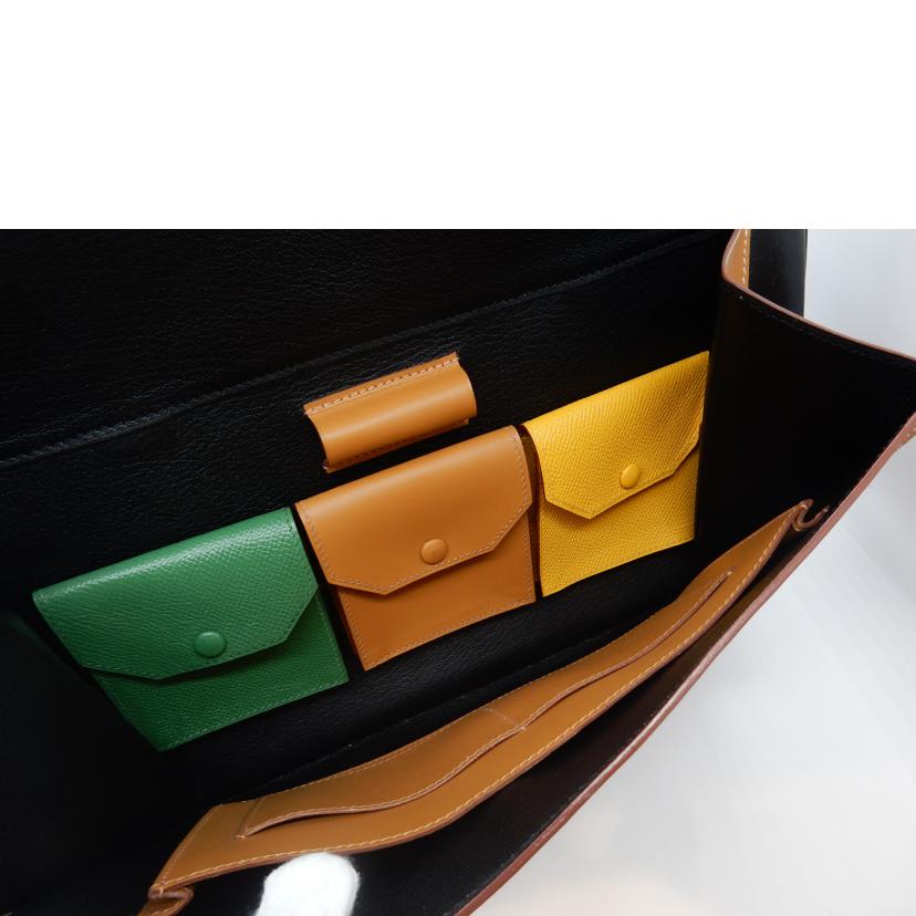 HERMES エルメス/ロレーヌ/ブラック×ブラウン/ハンドバッグ//□C/Bランク/02